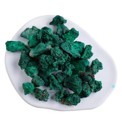 矿物晶体原石放射状原石孔雀石