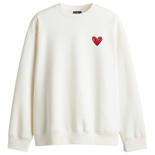【Keith Haring】HM男装卫衣春季加绒圆领印花长袖上衣1117747