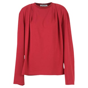 YOEYYOU 设计师品牌26春夏新品纯色打褶长袖T恤 SOLSOL买手店