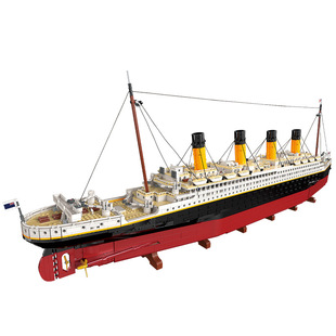 泰坦尼克号巨大型高难度益智积木拼装游轮模型摆件男女孩生日礼物