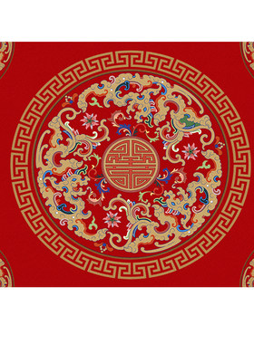 新中式复古地毯古典红色茶室地垫