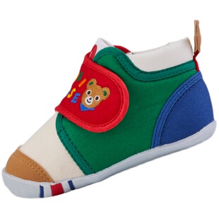 MIKIHOUSE学步鞋女宝宝日本制男宝宝鞋婴儿鞋子刺绣学步鞋新品