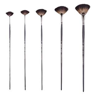 韩国ArtSecret貉子毛扇形笔425Fan软毛水粉水彩丙烯美术绘画套装