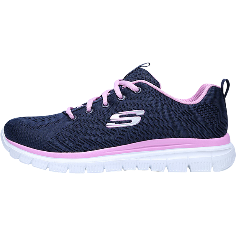 Skechers斯凯奇女鞋运动鞋官方旗舰店正品秋季网面透气休闲跑步鞋