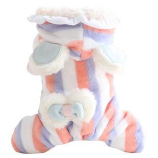 狗狗衣服秋冬装四脚法兰绒棉衣厚可爱公主泰迪比熊小型犬宠物2984