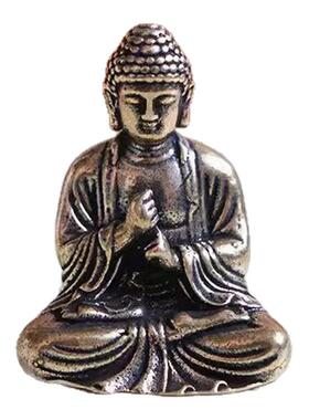 迷你口袋佛实心黄铜释迦摩尼佛祖观音小摆件铜财神爷挂件佛像