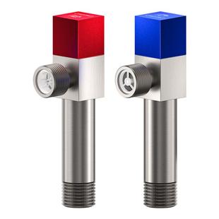 潜水艇黄铜加厚加长款角阀马桶冷热水器阀门开关入墙延长八字阀门