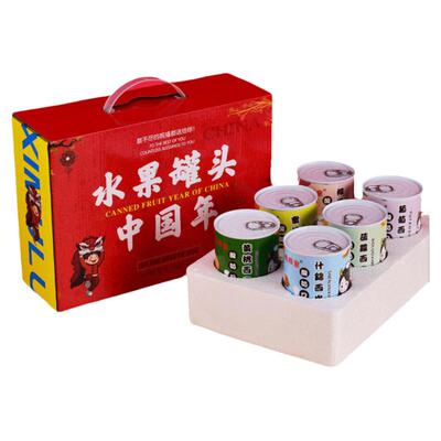 年货礼盒装酸奶西米露水果罐头