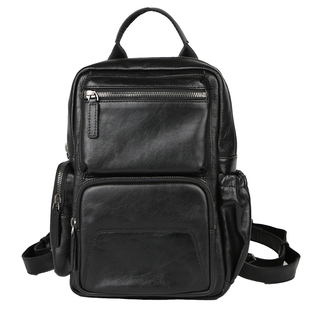 古造新款植鞣头层牛皮双肩包男女款大容量多功能单肩斜挎胸包背包