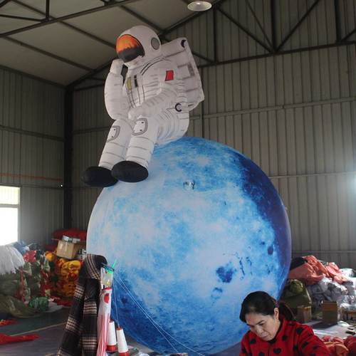 充气宇航员卡通气模定制定制商场充气美模型气玩偶月球陈门膜头