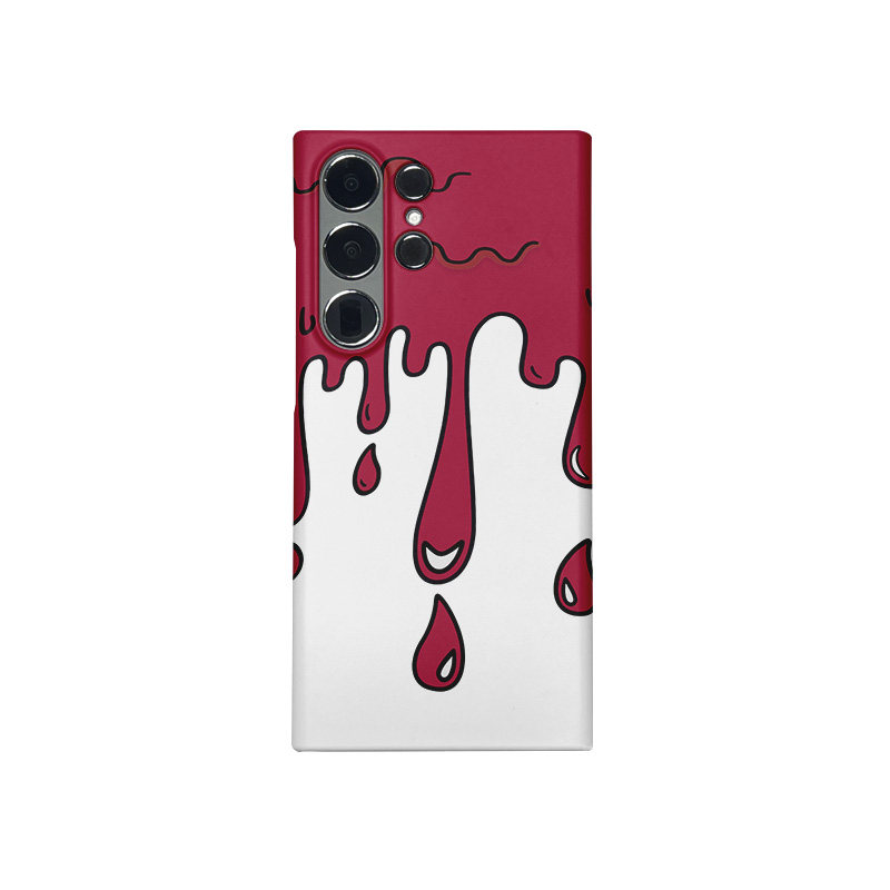 绿油墨玫红油墨适用三星s23ultra手机壳s20+/plus/note10/s10+/note20半包硬壳韩国涂层菲林个性简约创意潮流