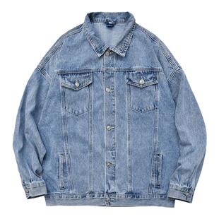 唐狮集团DESSO工装牛仔ulzzang外套男休闲加绒加厚秋冬季潮牌百搭