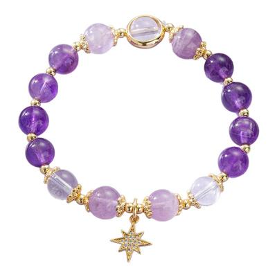 一生一石白夜梵星天然紫水晶手串