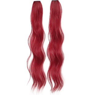 挂耳染假发片彩色一片式巴黎画染大波浪长卷发辣妹红色挑染接发条