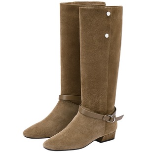 明星同款73hours女鞋沙漠音乐节冬季新款长筒西部靴堆堆靴子女