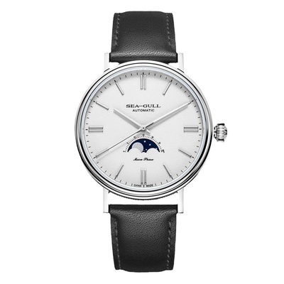 Seagull/海鸥表新款月相简约男表