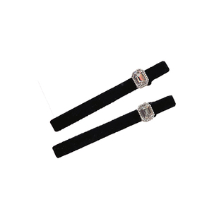 法式复古赫本风水钻百搭黑色发夹碎发刘海bb夹少女侧边发卡子发饰