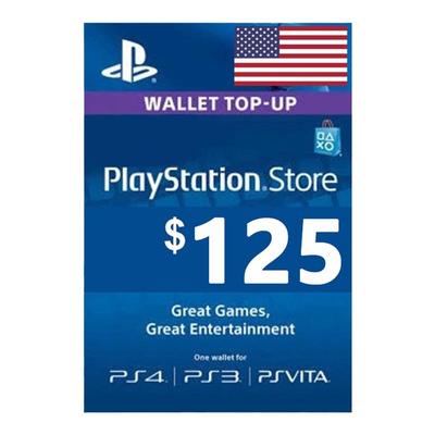 索尼PSN充值卡$125USDPS4/PS5