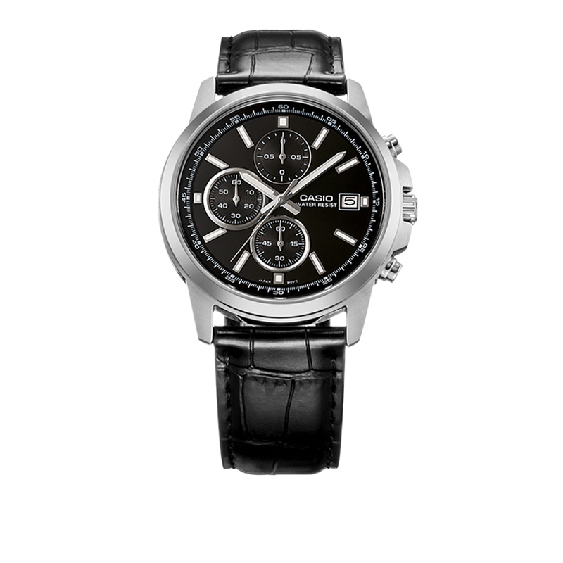 Casio卡西欧男士防水休闲简约三眼石英表官方正品MTH-5001L