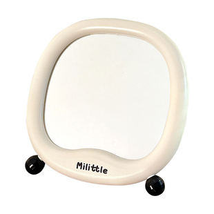 化妆镜可立便携折叠家用梳妆台桌面台式简约高级感学生宿舍镜子