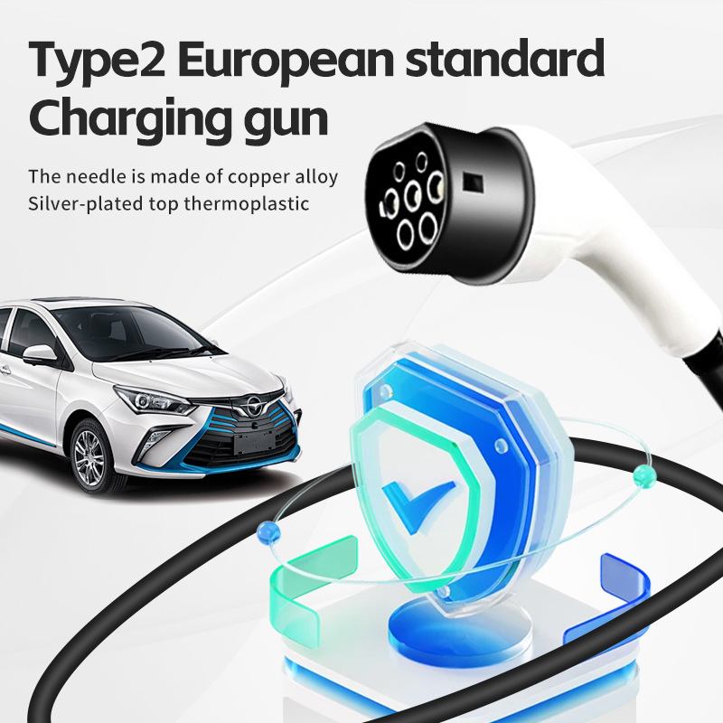 欧标TYPE2美标TYPE1国标GBT充电枪随车充出海J1772欧洲美洲澳