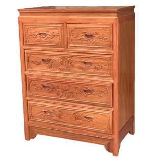 红木五斗柜子中式菠萝格实木六斗橱柜金花梨原木储物柜卧室收纳柜