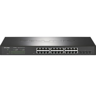 普联TP-LINK TL-SH2428PE云管理PoE交换机4万兆SFP+光24口供电365W大功率网络监控端口汇聚VLANl国标智能识别