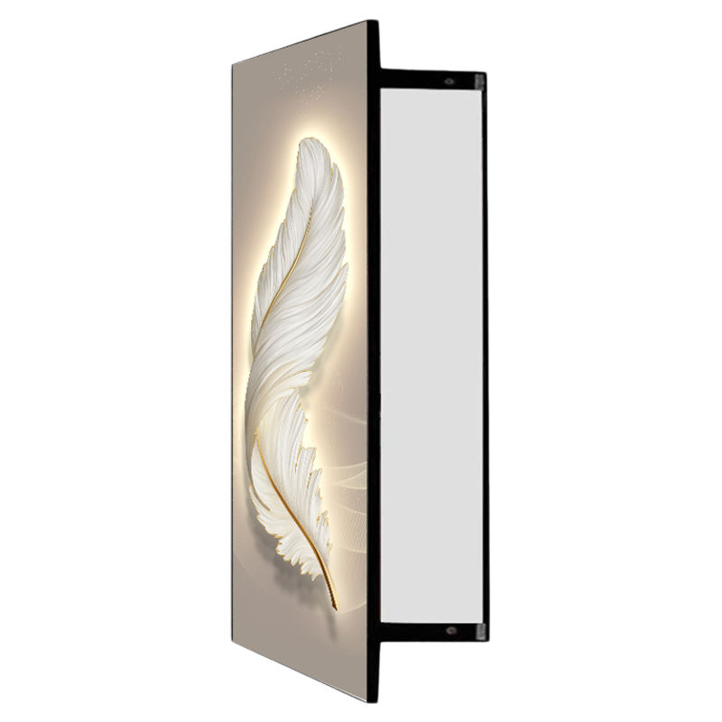 隐藏舞蹈镜子隐形全身镜卧室试衣镜悬挂家用装饰画壁挂开合穿衣镜