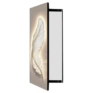 隐藏舞蹈镜子隐形全身镜卧室试衣镜悬挂家用装饰画壁挂开合穿衣镜