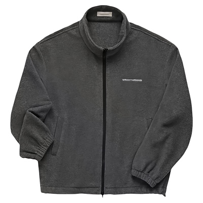 秒发！韩国25秋冬smooth*ood慵懒休闲百搭气质立领拉链摇粒绒外套