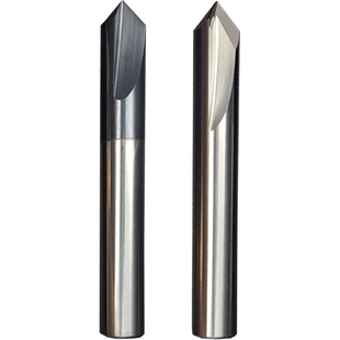 55度2刃直槽倒角刀90度钨钢硬质合金倒角器铣刀七彩铝用雕刻刀具