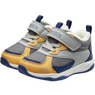 基诺浦机能鞋冬款学步鞋男童女宝宝意大利款加绒小童鞋GW1516