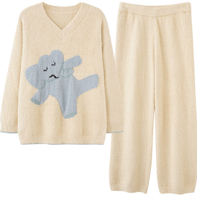 马克公主可爱奶呼呼半边绒睡衣冬