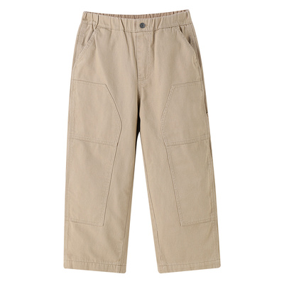 安奈儿童装男童裤子冬新款仿牛仔工装加绒保暖休闲直筒长裤