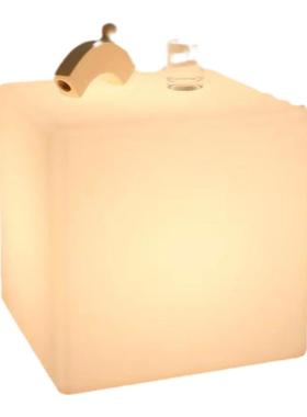 轻奢北欧落地灯极简方形装饰氛围灯茶几客厅卧室装饰凳子创意摆件