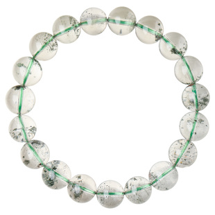 天然绿幽灵手串女男玉髓玛瑙翡翠宝玉石满天星风景散珠子水晶手链