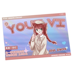 沉墨加厚透卡定制亚克力PVC胶片自印PET镭射反转打卡二次元动漫明信片小卡ins拍立得书签歌词来图打印印刷