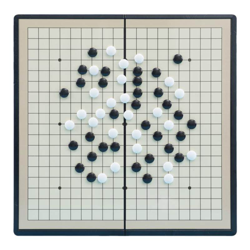 磁吸儿童带磁性五子棋磁石围棋小学生初学者便携折叠棋盘套装包邮