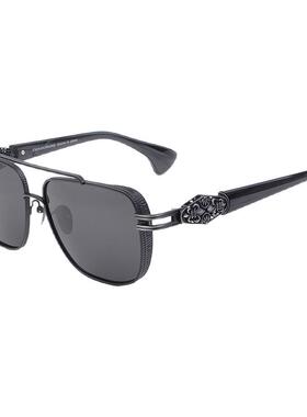 剋罗心奢华飞行员复古纯钛太阳镜