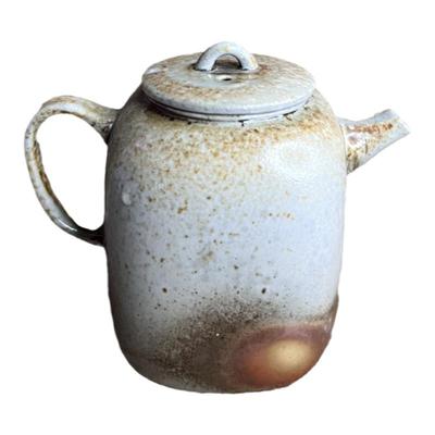 龙窑柴烧手工薄胎四方茶壶