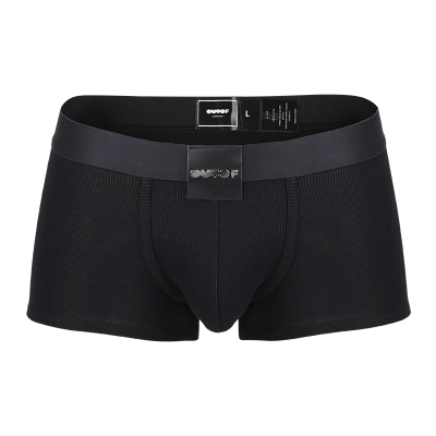 OUTOF underwear - 款号18 金属LOGO皮标 紧身四角内裤 纯棉螺纹