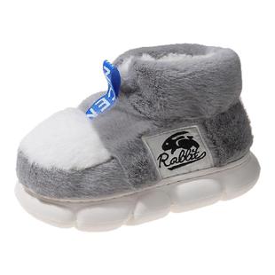 高帮棉拖鞋男冬季包跟新款厚底防滑居家室内外穿保暖加绒棉鞋大码