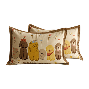 纯棉四层纱布枕套一对装成人枕头套单个家用加厚全棉枕芯套防头油