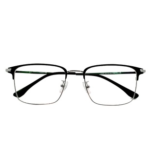 几度近视镜眉毛架眼镜框男生男款大纯钛镜框半框钛丹阳男士宽脸男