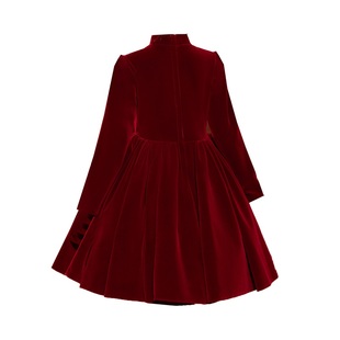 女童旗袍2025新款新中式礼服主持人中国风儿童红色唐装冬季拜年服