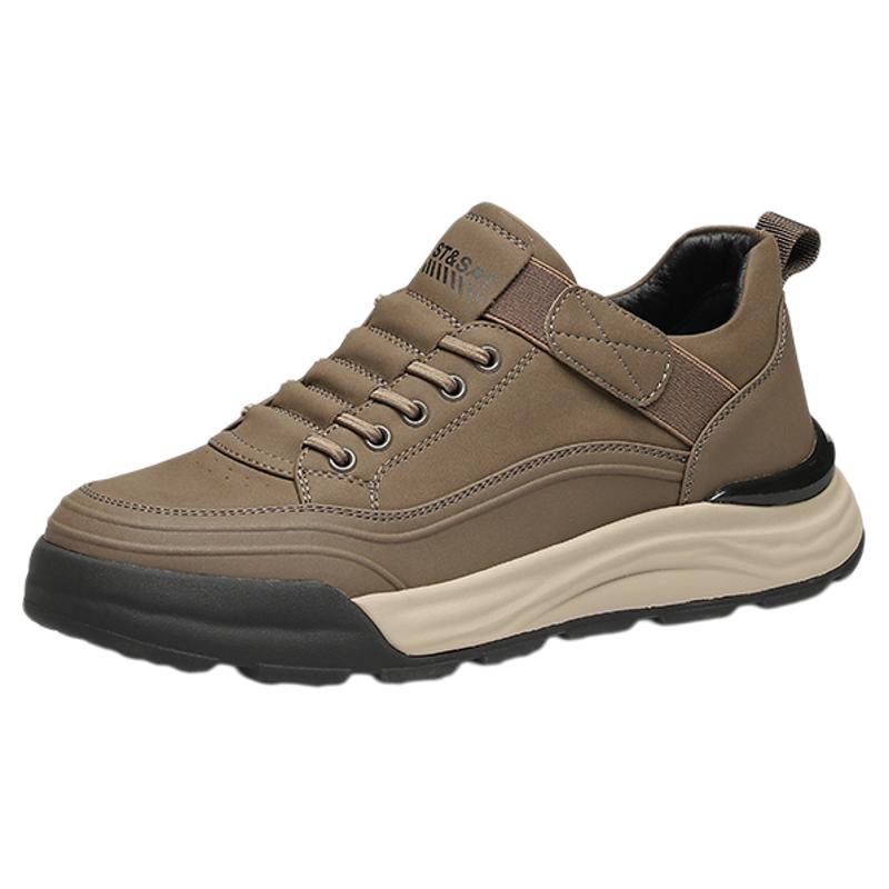 星期六男鞋免系带复古休闲鞋子2025秋冬季板鞋运动鞋男士工装皮鞋