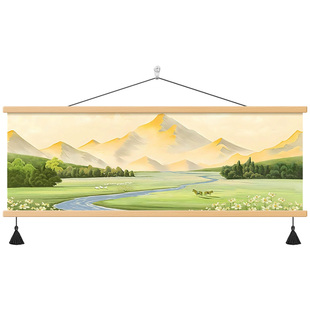 金山福禄山水风景客厅挂画2026新款沙发背景墙装饰画卧室床头壁画