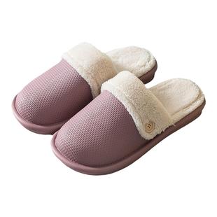 羊羔绒分离内胆可拆卸拆洗棉拖鞋冬季情侣家居一体成型防水防滑男