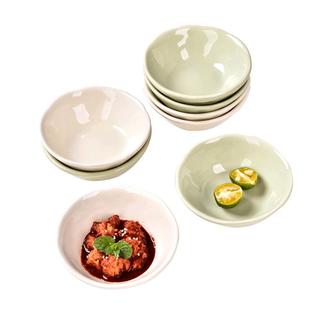 奶油风高颜值味碟调料小碟子家用陶瓷蘸料碟火锅蘸料碗醋碟调料碗