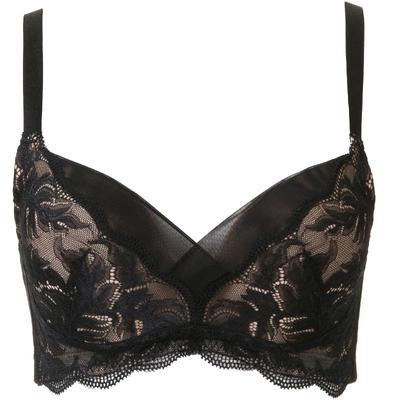 古今3/4上薄下厚V型无插片文胸